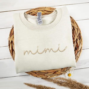 Embroidered Mimi Sweatshirts | Grandma Sweatshirt Embroidered | Custom Grandma Crewneck | Personalized Grandma | Christmas Gifts for Grandma