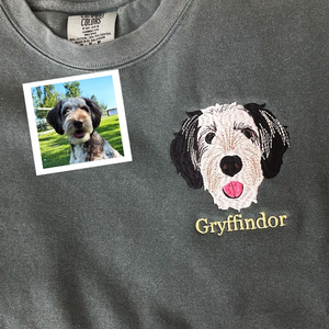 Custom Pet Embroidered Sweatshirt, Custom Pet shirt, Personalized Pet Face and Pet name Sweatshirt