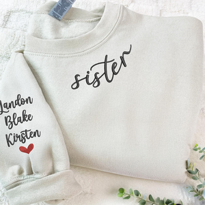 Embroidered Sister Sweatshirt, Sister Gift From Sister Shirt, Personalized Sister Gifts, Matching Shirt For Siblings,Gift for Special Sister