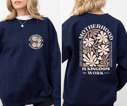 Motherhood Is Kingdom Work Shirt, Mother's Day Shirt, Christian Mom Shirt, Mother Gift, Retro Christian Mom Shirt