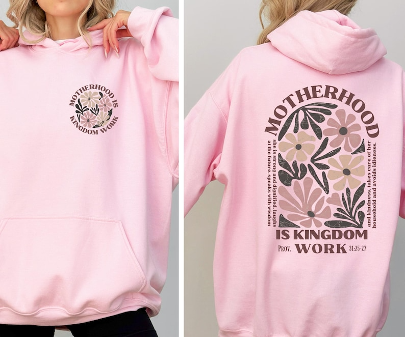 Motherhood Is Kingdom Work Shirt, Mother's Day Shirt, Christian Mom Shirt, Mother Gift, Retro Christian Mom Shirt