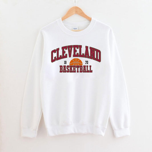 Vintage Cleveland Football Sweatshirt, Gameday Basketball Shirt, Retro Cleveland Basketball Sweatshirt, Cleveland Basketball Fan Gifts