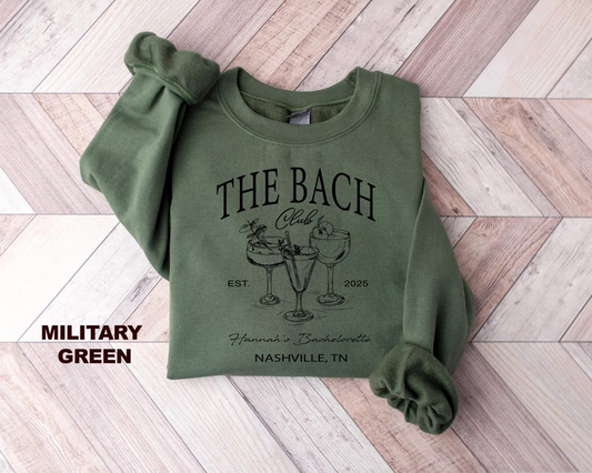 Custom Bachelorette Sweatshirt, Custom Location Bachelorette Party Sweatshirt, Social Club Bachelorette Sweatshirt, Bridal Party Gifts