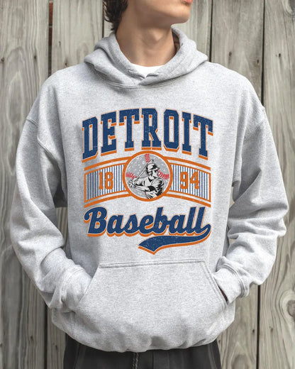 Vintage Detroit 90s Style Football Sweatshirt, Baseball Team Shirt, Detroit Game Day Tee, Throwback Detroit Shirt, Baseball Mom Tee