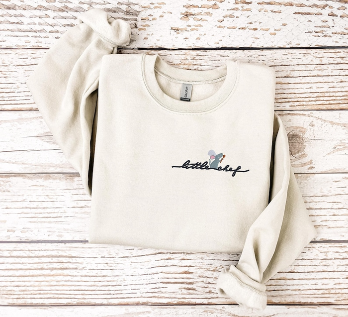 Embroidered Ratatouille Little Chef Crewneck Sweatshirt | Disney World Sweatshirt