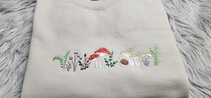 Enchanted Mushroom Forest Embroidered Crewneck - Magic Mushroom Forest - Wild Mushrooms Crewneck - T-Shirt - Sweatshirt - Hoodie