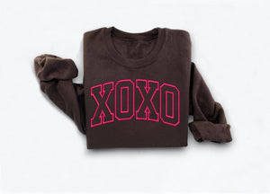 XOXO Embroidered Sweatshirt, Embroidered Valentine's Day Sweatshirt, Galentines Sweatshirt, Embroidered Sweatshirt, Valentine's Embroidered