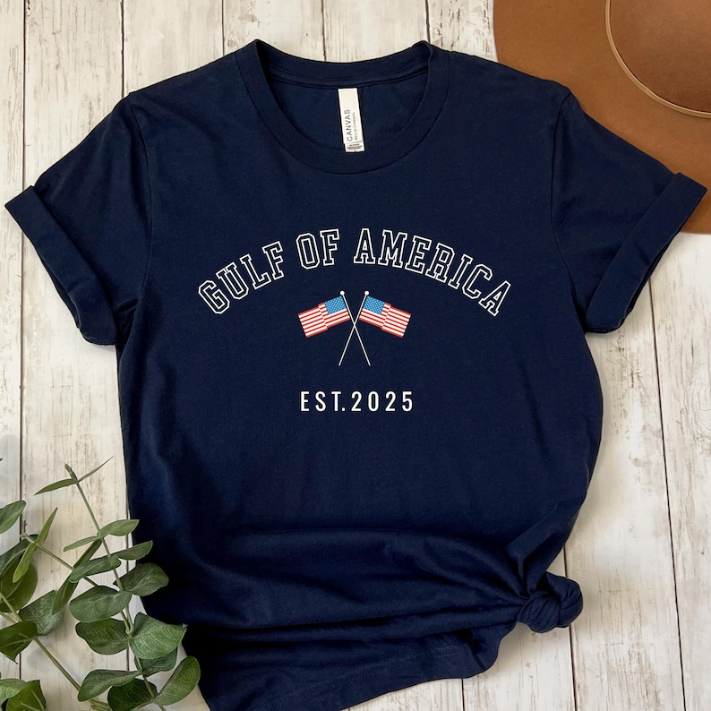 Gulf of America Patriotic Unisex Tee, Patriotic Shirt, Patriot Shirt, Preppy Shirt, Gift for Americans, Shirts for Women, Shirts for Men