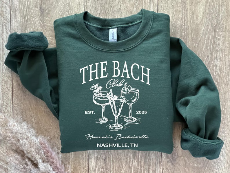 Custom Bachelorette Sweatshirt, Custom Location Bachelorette Party Sweatshirt, Social Club Bachelorette Sweatshirt, Bridal Party Gifts