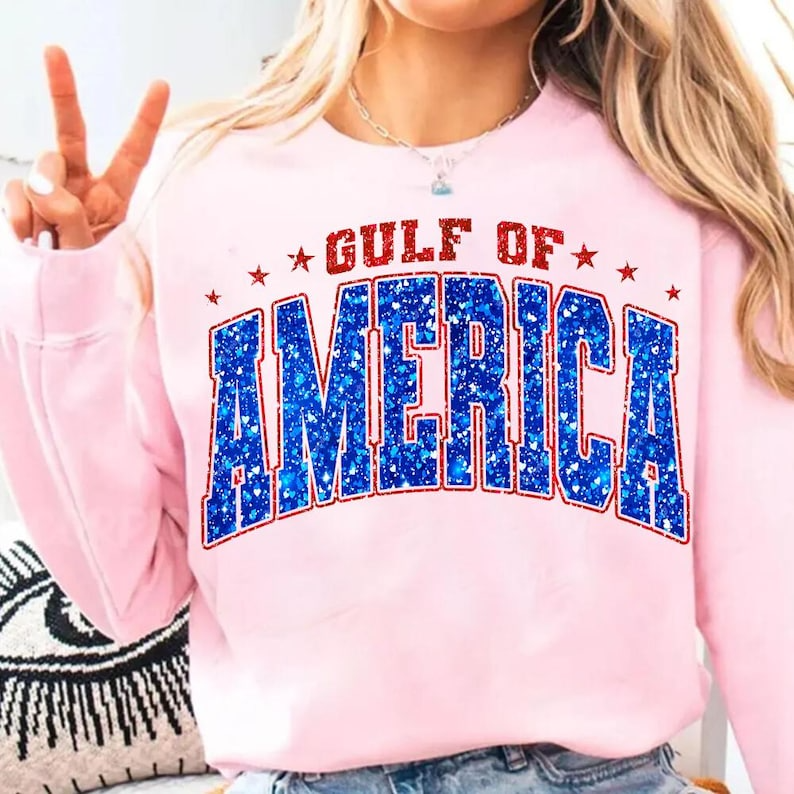 Gulf of America 2025 Png, Gulf of Mexico Png, Digital Download, Commercial Use Png, American Flag Png, Trend Shirt Png, Glitter Png