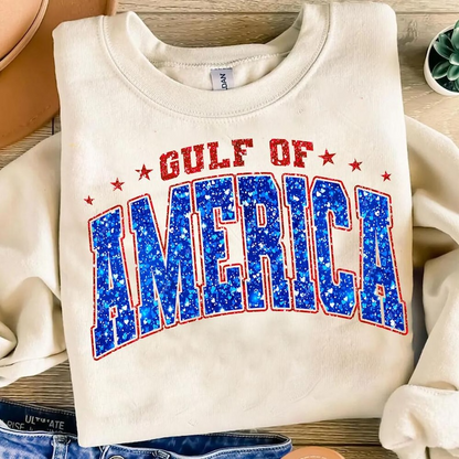 Gulf of America 2025 Png, Gulf of Mexico Png, Digital Download, Commercial Use Png, American Flag Png, Trend Shirt Png, Glitter Png