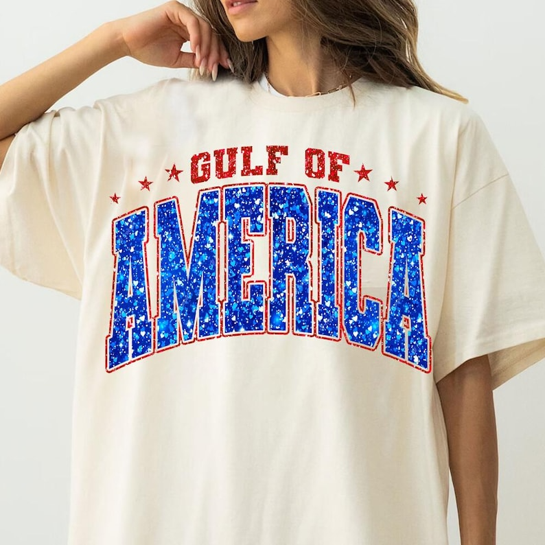 Gulf of America 2025 Png, Gulf of Mexico Png, Digital Download, Commercial Use Png, American Flag Png, Trend Shirt Png, Glitter Png