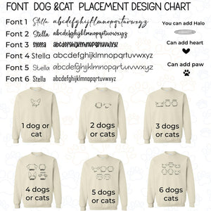 Custom Dog and Cat Ears Sweatshirt Dog Mom Sweatshirt Dog Lover Sweatshirt Custom Dog Cat Sweatshirt Cat Dad shirt Pet Lover Gift for Him