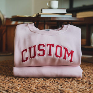 Embroidered Custom Team Sweatshirt Mascot Crewneck University Sweater Embossed College Hoodie Sports Game Gift Personalized Name Shirt