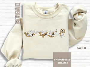 Beagle Embroidered Crewneck Sweatshirt, Dog Mom Dad Gift, Trendy Happy Smiling Puppy Sweater, Cute Pet Lover Present, Fathers Day, Mothers