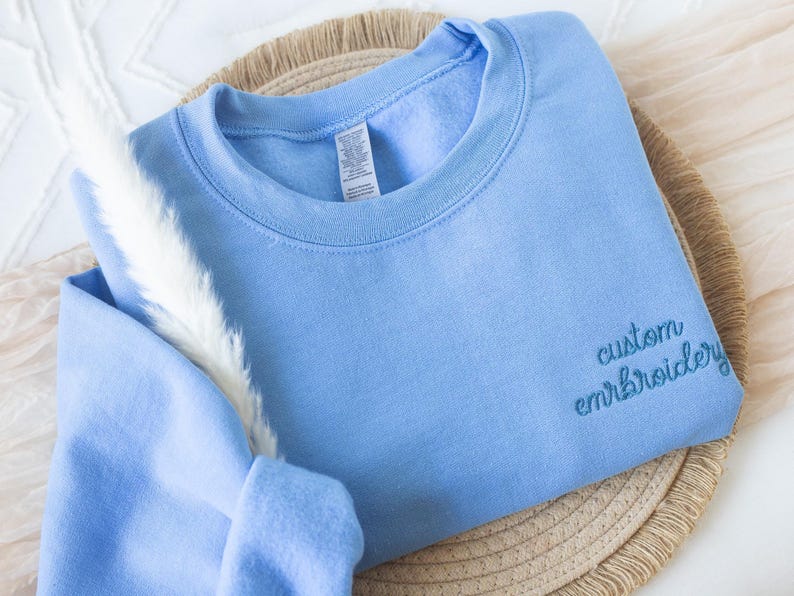 Embroidered Custom Sweatshirt, Embroidered Crewneck, Personalized Sweatshirt, Personalized Gifts, Gifts for Him Her, Custom Wedding ACP97C