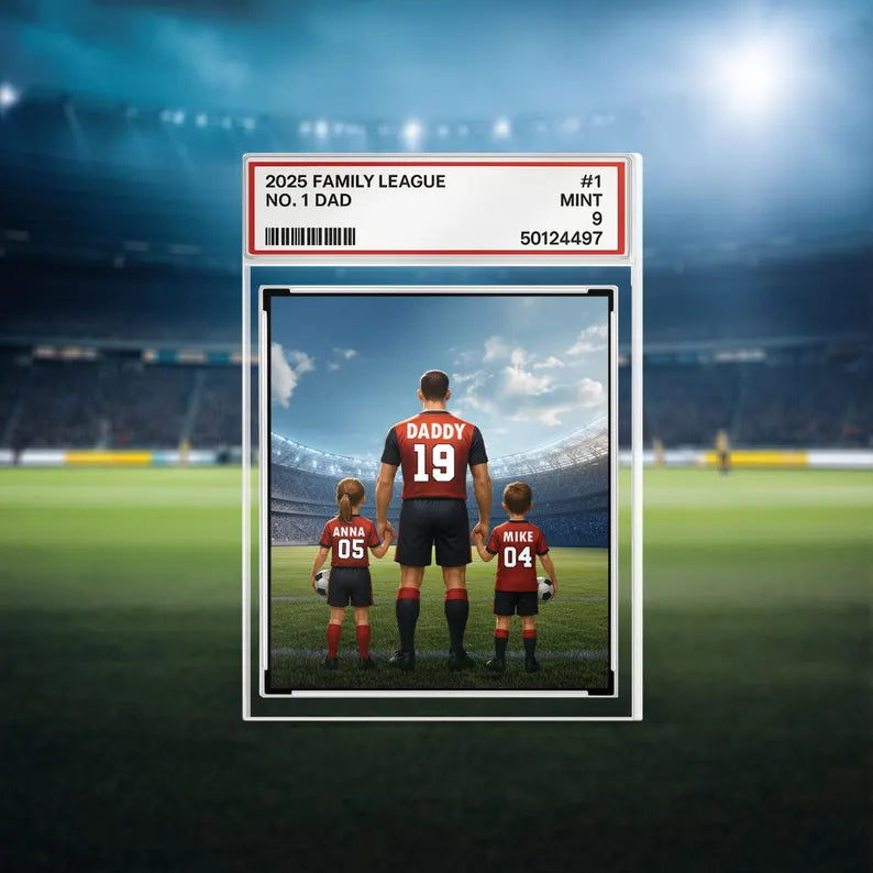 Personalized Soccer Gift for Dad and Kids,Custom Acrylic Block with Names & Jerseys,Father’s Day Sports Keepsake for Daddy 2025,Gift For Dad