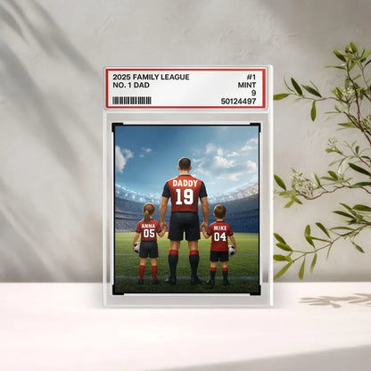 Personalized Soccer Gift for Dad and Kids,Custom Acrylic Block with Names & Jerseys,Father’s Day Sports Keepsake for Daddy 2025,Gift For Dad