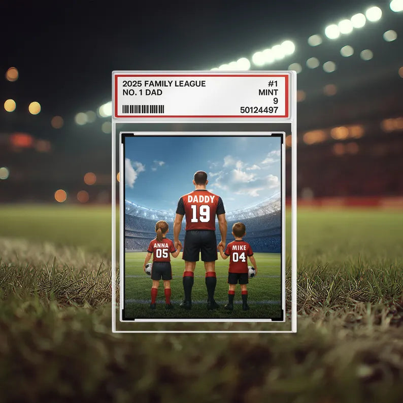 Personalized Soccer Gift for Dad and Kids,Custom Acrylic Block with Names & Jerseys,Father’s Day Sports Keepsake for Daddy 2025,Gift For Dad