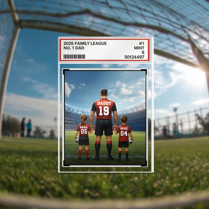 Personalized Soccer Gift for Dad and Kids,Custom Acrylic Block with Names & Jerseys,Father’s Day Sports Keepsake for Daddy 2025,Gift For Dad