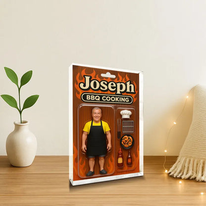 Personalized BBQ Chef Gift for Dad – Custom Acrylic Block with Name – Funny Grill Master Keepsake – Father’s Day or Birthday Gift Idea
