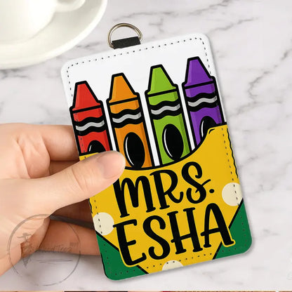 Personalized Teacher ID Badge Holder, Back To School Gift, Custom Lanyard Accessories, Teacher Appreciation, Teacher Gifts, Custom ID Holder