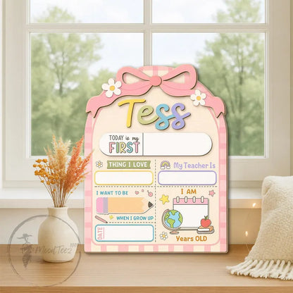 Customized First And Last Day School Sign, Back to School Sign, Kindergarten 1st Day of School Sign, First Day School Wooden School Board