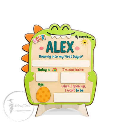 Personalized First Day School Sign, Back to School Sign, Kindergarten 1st Day of School Sign Reusable, Custom First Day School Sign
