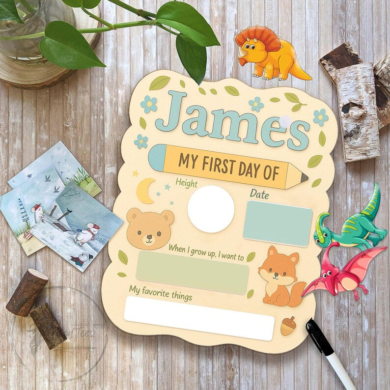 Personalized First Day School Sign, Back to School Sign, Kindergarten 1st Day of School Sign, First And Last Day School Acrylic School Board