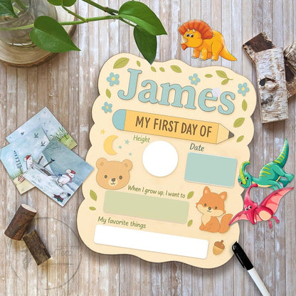 Personalized First Day School Sign, Back to School Sign, Kindergarten 1st Day of School Sign, First And Last Day School Acrylic School Board