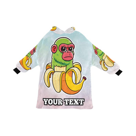 Chimpanzini Bananini Kids Hoodie Blanket Hooded Blankets Brainrot Personalized Gift