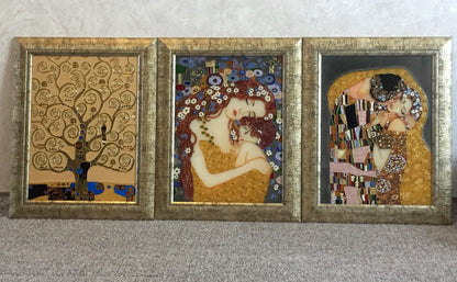 Klimt The Kiss Stained glass panel Wedding gift Gift for Wedding anniversary Stained glass painting