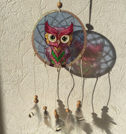 Stained Glass Owl decor Suncatcher Window Hangings