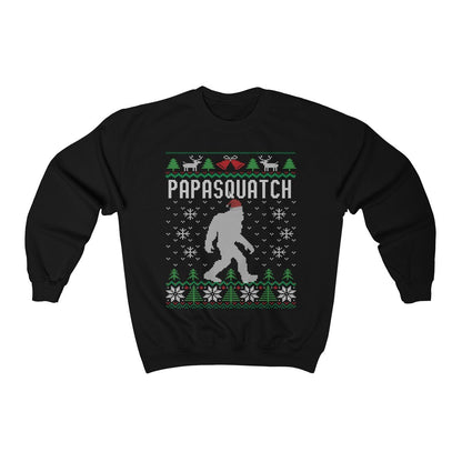 Matching Family Ugly Christmas For Dad Santa Hat Sasquatch Shirt Xmas Bigfoot Sweatshirt Unisex Heavy Blend Crewneck Sw