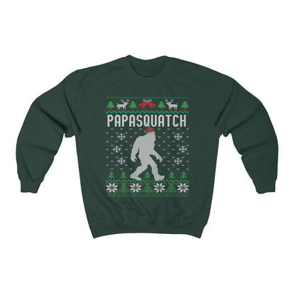 Matching Family Ugly Christmas For Dad Santa Hat Sasquatch Shirt Xmas Bigfoot Sweatshirt Unisex Heavy Blend Crewneck Sw