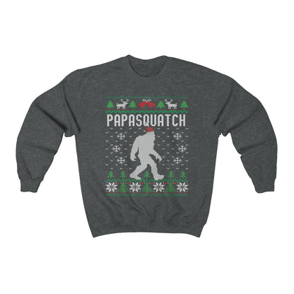 Matching Family Ugly Christmas For Dad Santa Hat Sasquatch Shirt Xmas Bigfoot Sweatshirt Unisex Heavy Blend Crewneck Sw