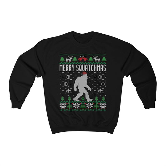 Funny Ugly Christmas For Man Paranormal Believer Santa Hat Sasquatch Shirt Bigfoot Sweatshirt Xmas Gift Present San