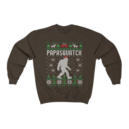 Matching Family Ugly Christmas For Dad Santa Hat Sasquatch Shirt Xmas Bigfoot Sweatshirt Unisex Heavy Blend Crewneck Sw