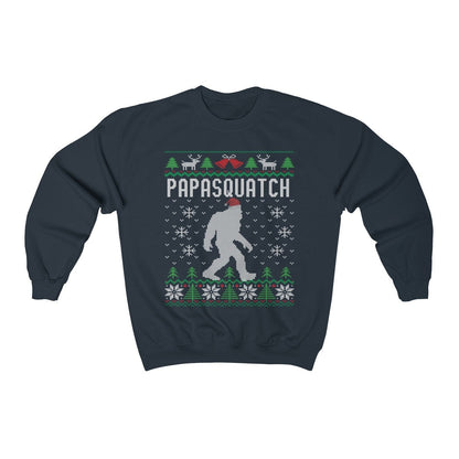 Matching Family Ugly Christmas For Dad Santa Hat Sasquatch Shirt Xmas Bigfoot Sweatshirt Unisex Heavy Blend Crewneck Sw