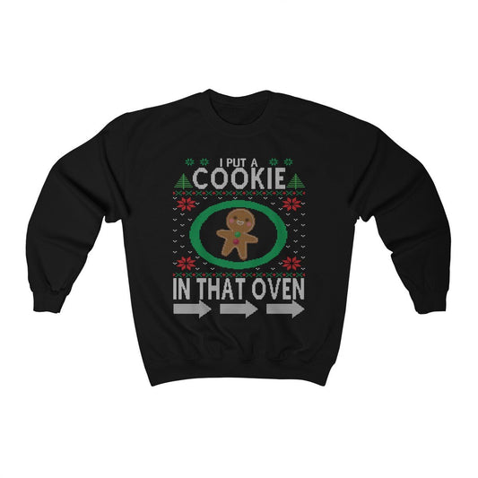Funny Pregnancy Announcement Ugly Christmas Matching Couple Shirt Expecting Dad To Be I Put A Cookie In That Oven