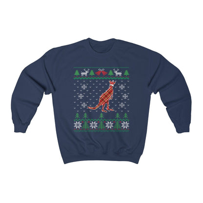 Plaid Kangaroo Santa Claus Ugly Christmas Sweatshirt, Australian Kangaroo Shirt, Australia Outback Wildlife Lover Gift Unisex Sweatshirt