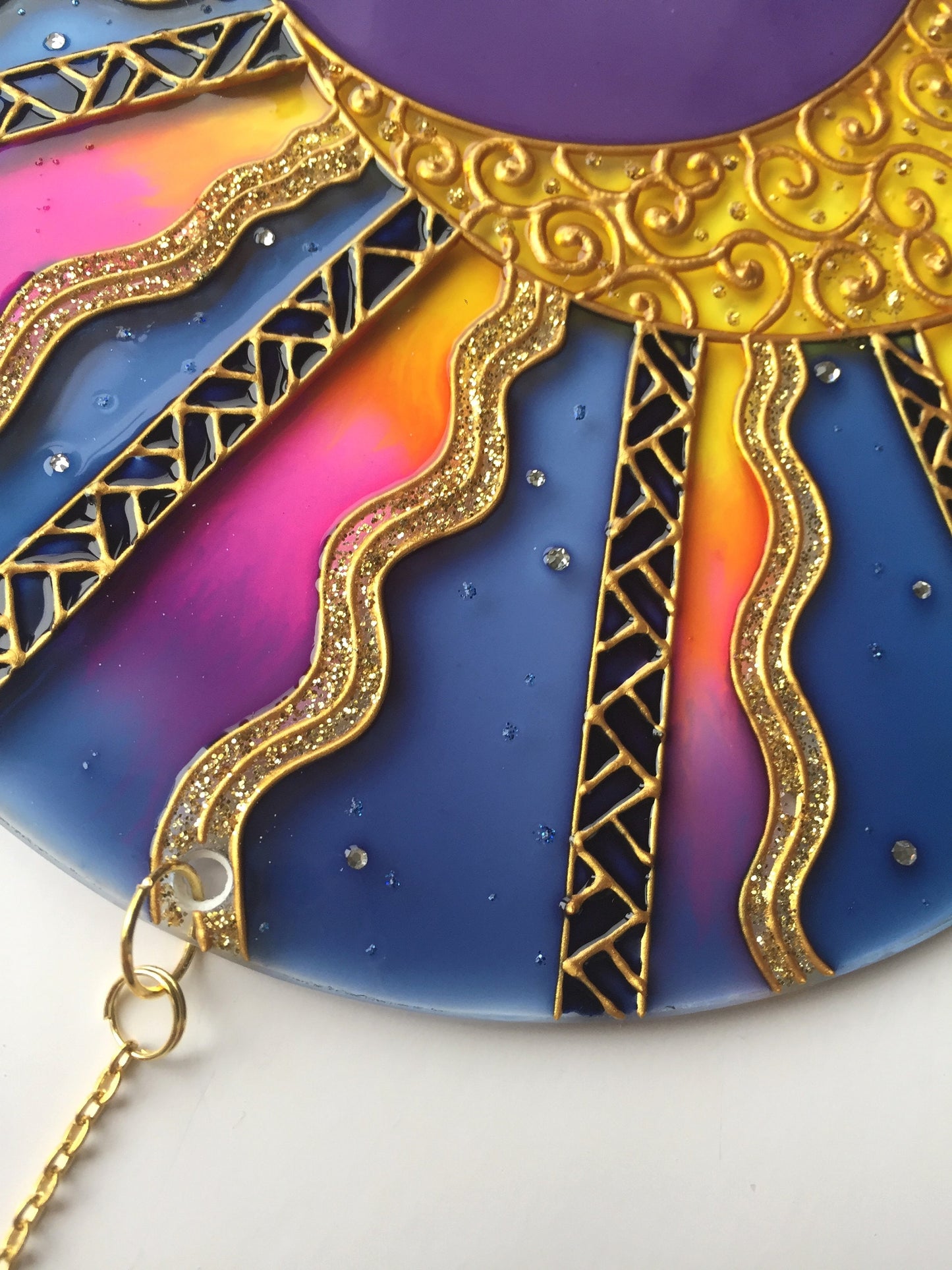 Suncatcher for window Sky Sun Moon decor