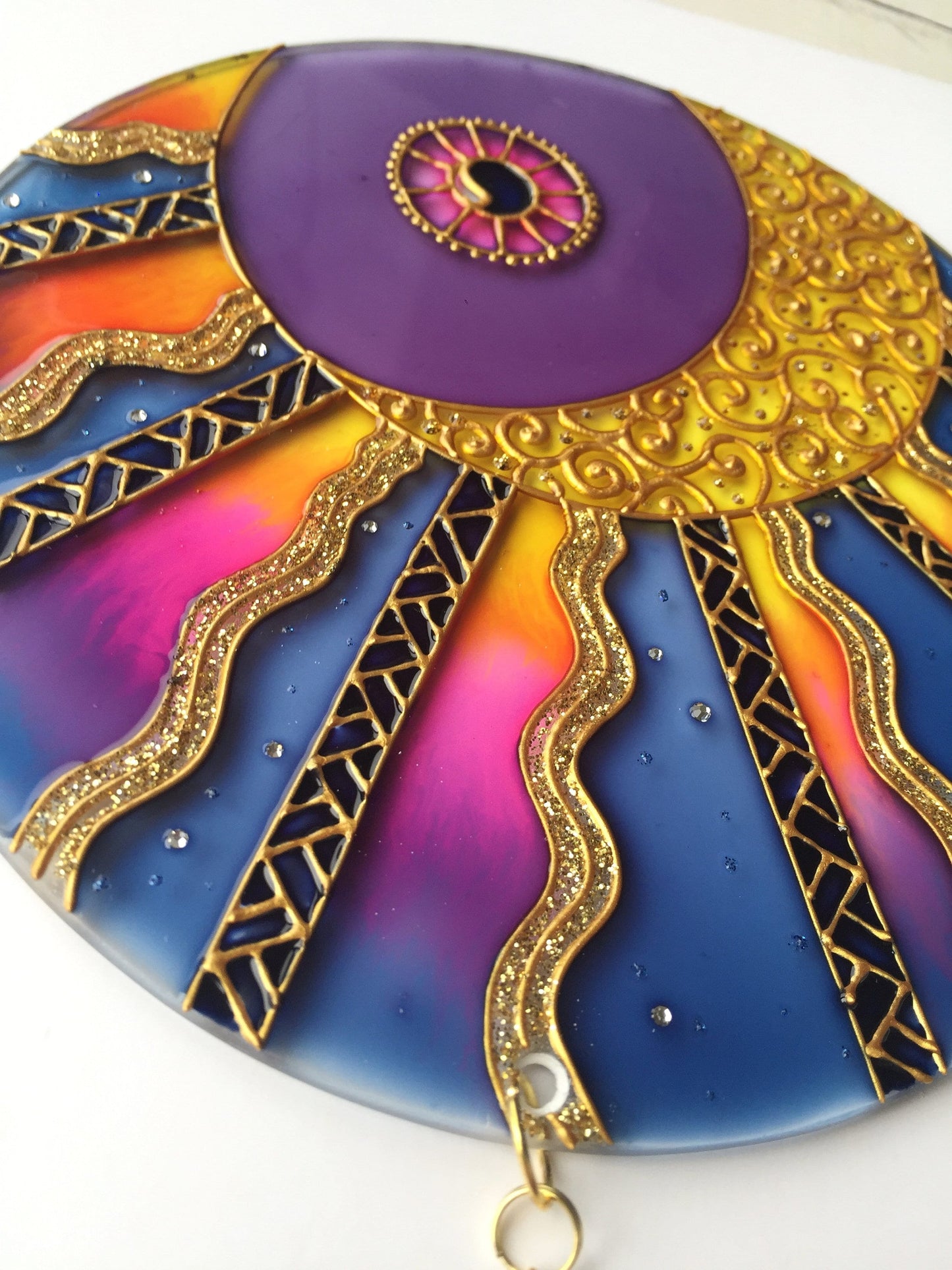 Suncatcher for window Sky Sun Moon decor
