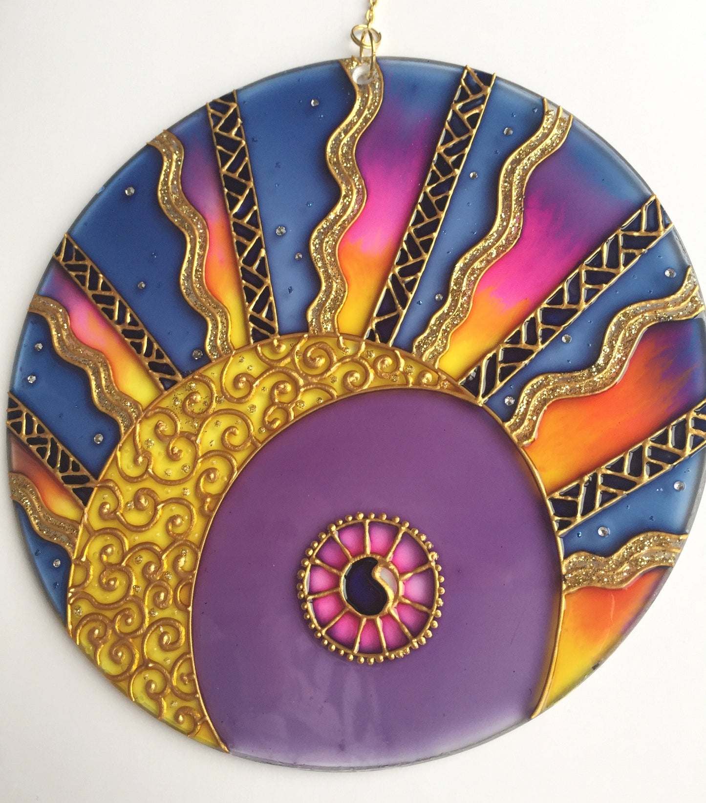 Suncatcher for window Sky Sun Moon decor
