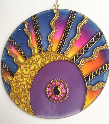 Suncatcher for window Sky Sun Moon decor