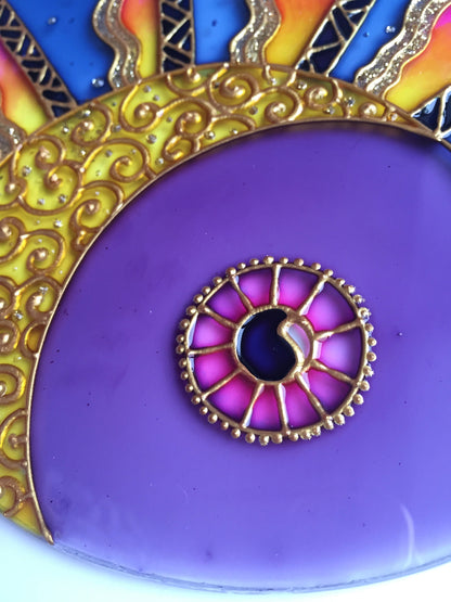Suncatcher for window Sky Sun Moon decor