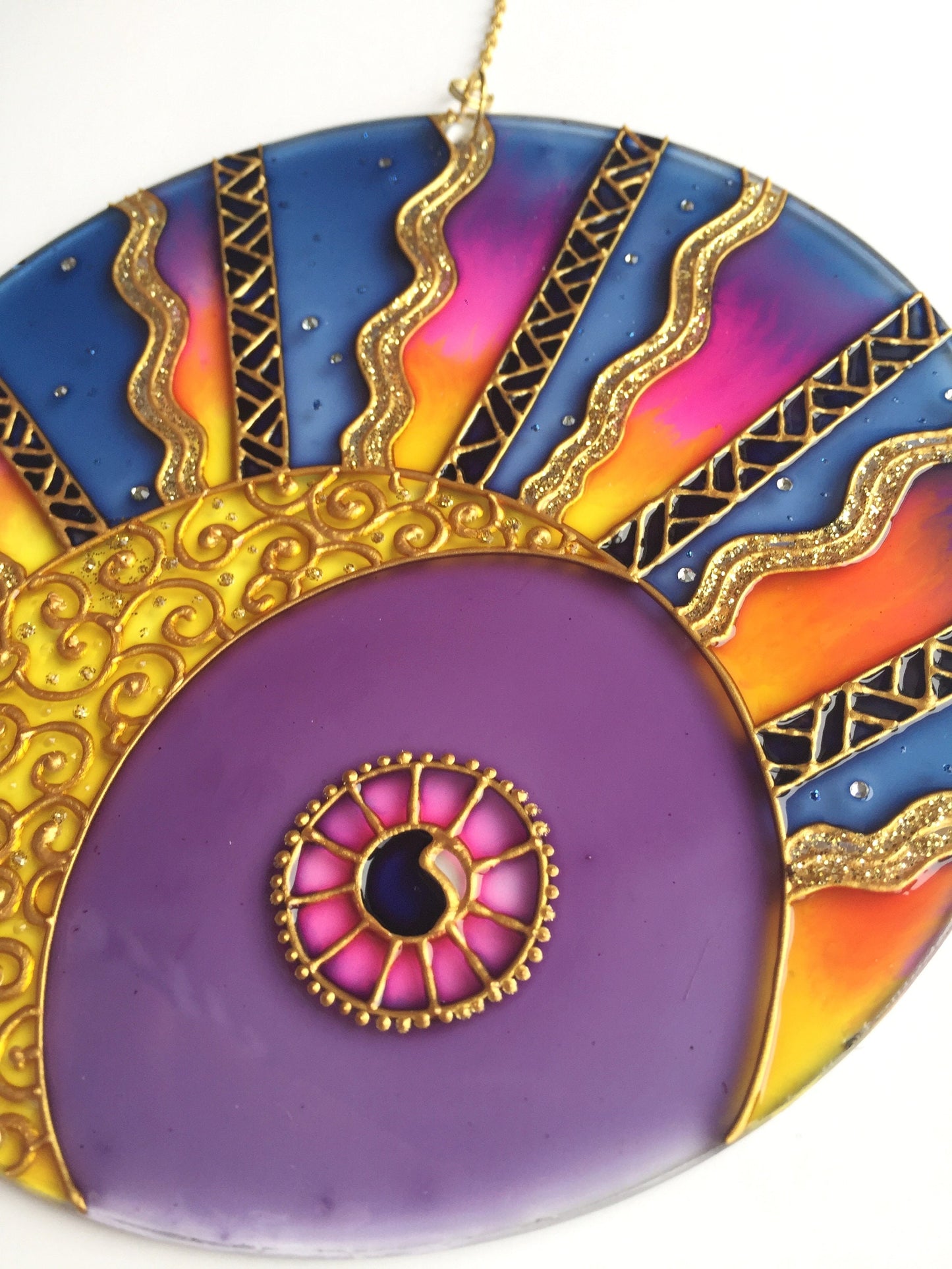 Suncatcher for window Sky Sun Moon decor