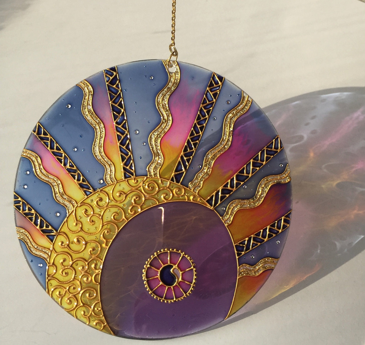 Suncatcher for window Sky Sun Moon decor
