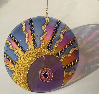 Suncatcher for window Sky Sun Moon decor