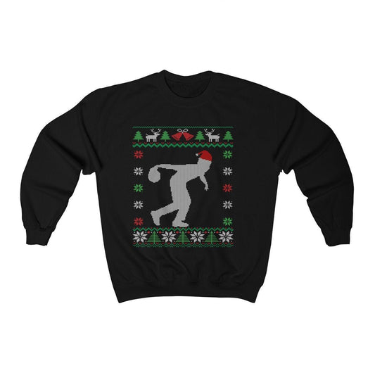 Bowling Santa Ugly Christmas Sweatshirt | Funny Bowling Shirt for Men | Bowler Gift | Matching Holiday Bowling Team | Bowling Mom Dad